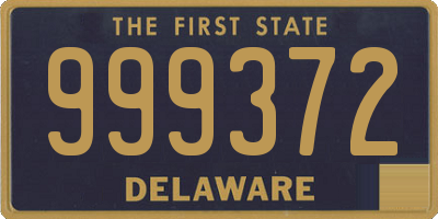 DE license plate 999372