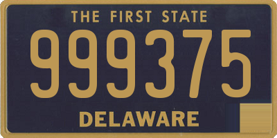 DE license plate 999375