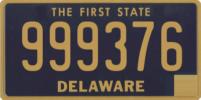 DE license plate 999376