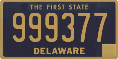 DE license plate 999377