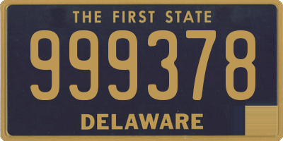 DE license plate 999378