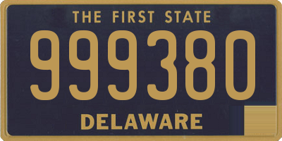 DE license plate 999380