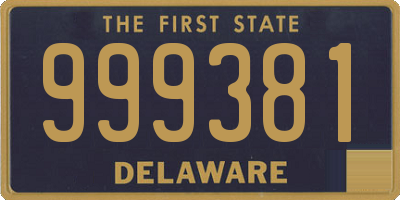 DE license plate 999381