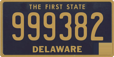 DE license plate 999382