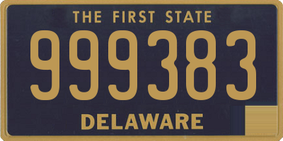 DE license plate 999383