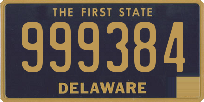 DE license plate 999384