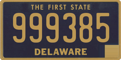 DE license plate 999385