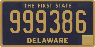 DE license plate 999386