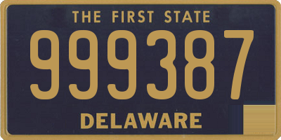 DE license plate 999387