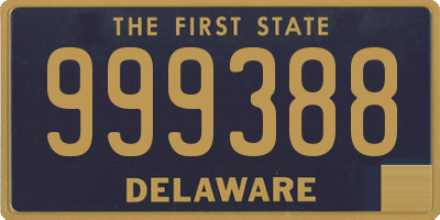 DE license plate 999388