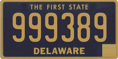 DE license plate 999389