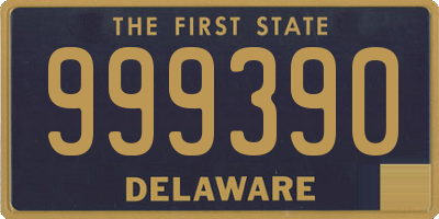 DE license plate 999390