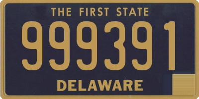 DE license plate 999391