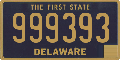 DE license plate 999393