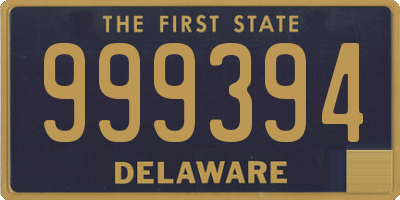 DE license plate 999394