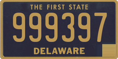 DE license plate 999397