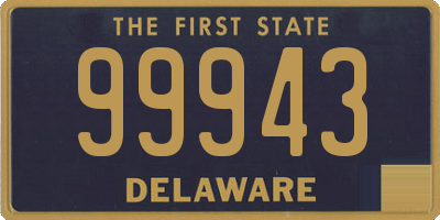 DE license plate 99943