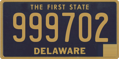 DE license plate 999702