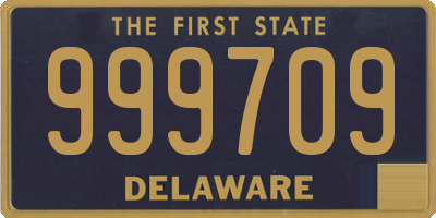 DE license plate 999709
