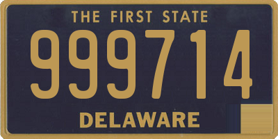 DE license plate 999714
