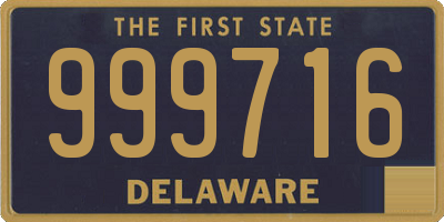 DE license plate 999716