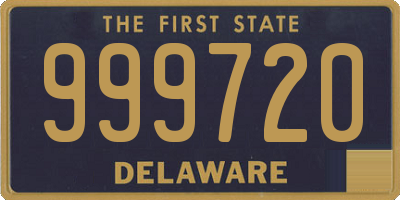 DE license plate 999720