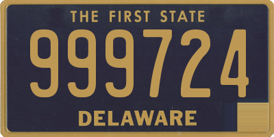 DE license plate 999724