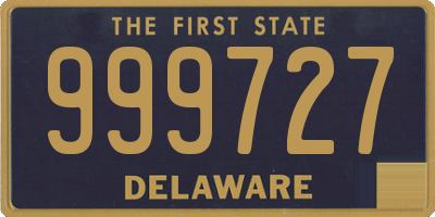 DE license plate 999727