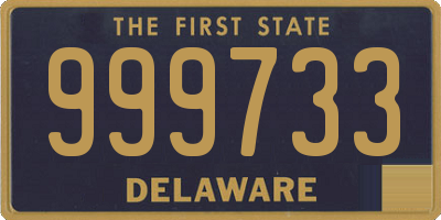 DE license plate 999733