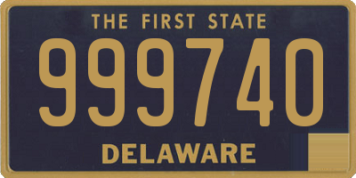 DE license plate 999740