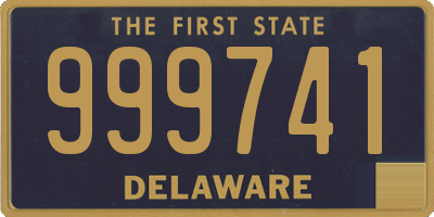 DE license plate 999741