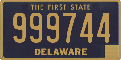 DE license plate 999744