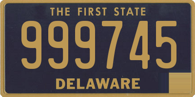 DE license plate 999745