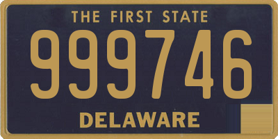 DE license plate 999746