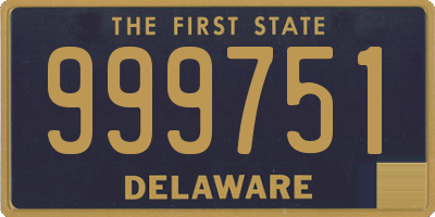 DE license plate 999751