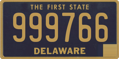 DE license plate 999766