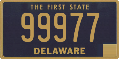 DE license plate 99977