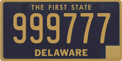DE license plate 999777