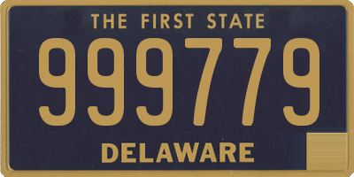 DE license plate 999779