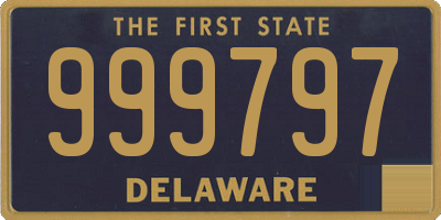 DE license plate 999797
