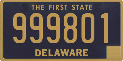DE license plate 999801