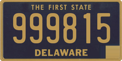 DE license plate 999815