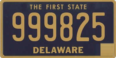 DE license plate 999825