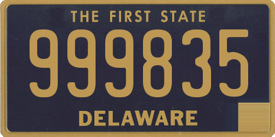 DE license plate 999835