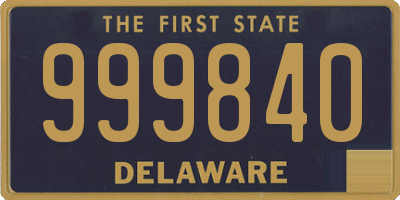 DE license plate 999840