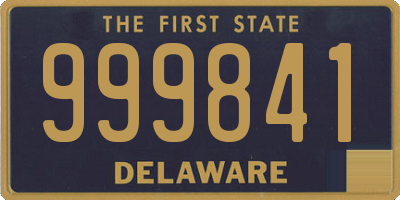 DE license plate 999841