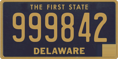 DE license plate 999842