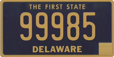 DE license plate 99985