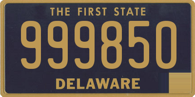 DE license plate 999850