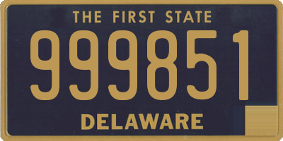 DE license plate 999851